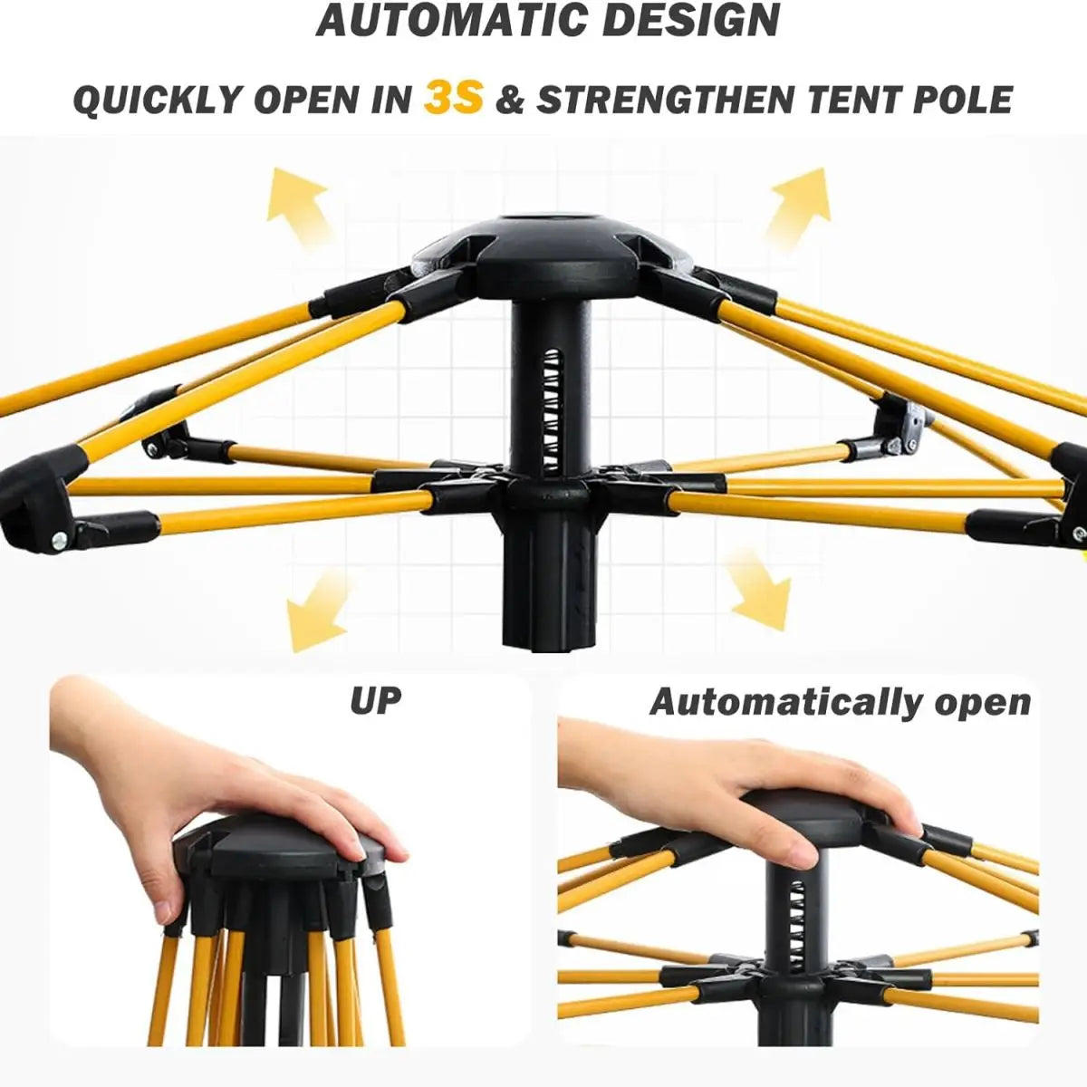 Automatic Quick Opening Camping Tent 3 to 4 Users