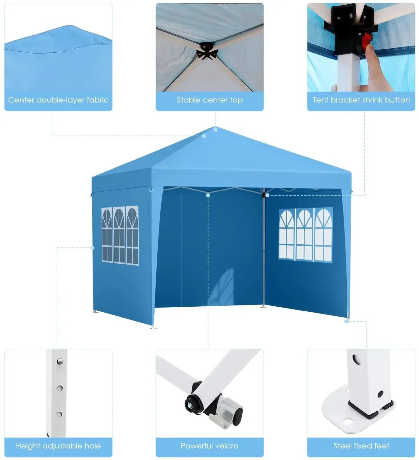 3x3m Sunshade Gazebo Portable Outdoor Rainproof Tent. See More
