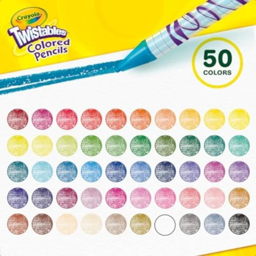 Twistable Colored Pencil Set 50 Pieces