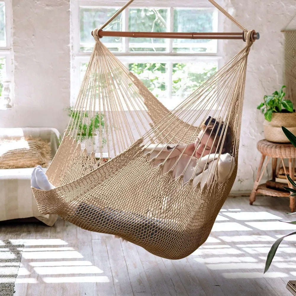 XL Hammock Chair with Detachable Steel Bar
