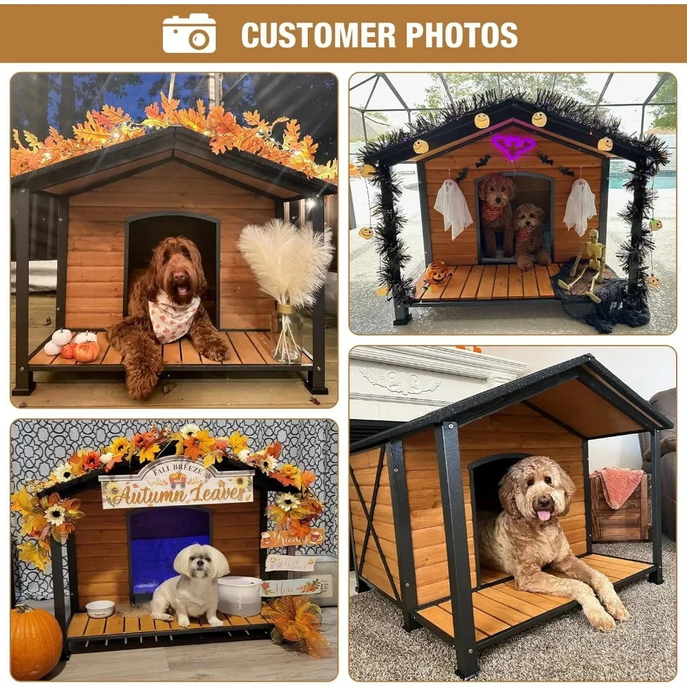 Outdoor Dog House Insulated Extra Large Dog Kennel