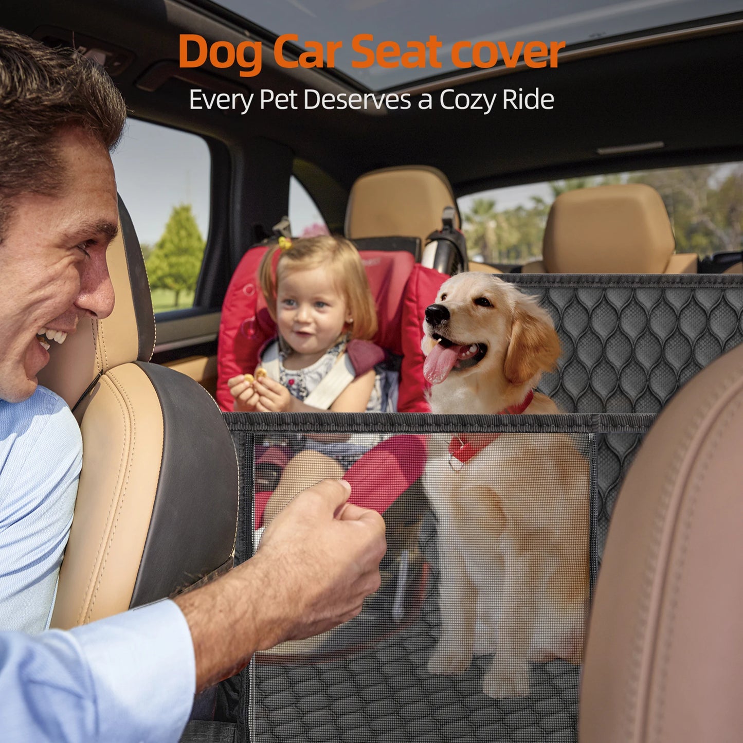 Back Seat Extender for Dogs Colors Black and Gray, Read More.