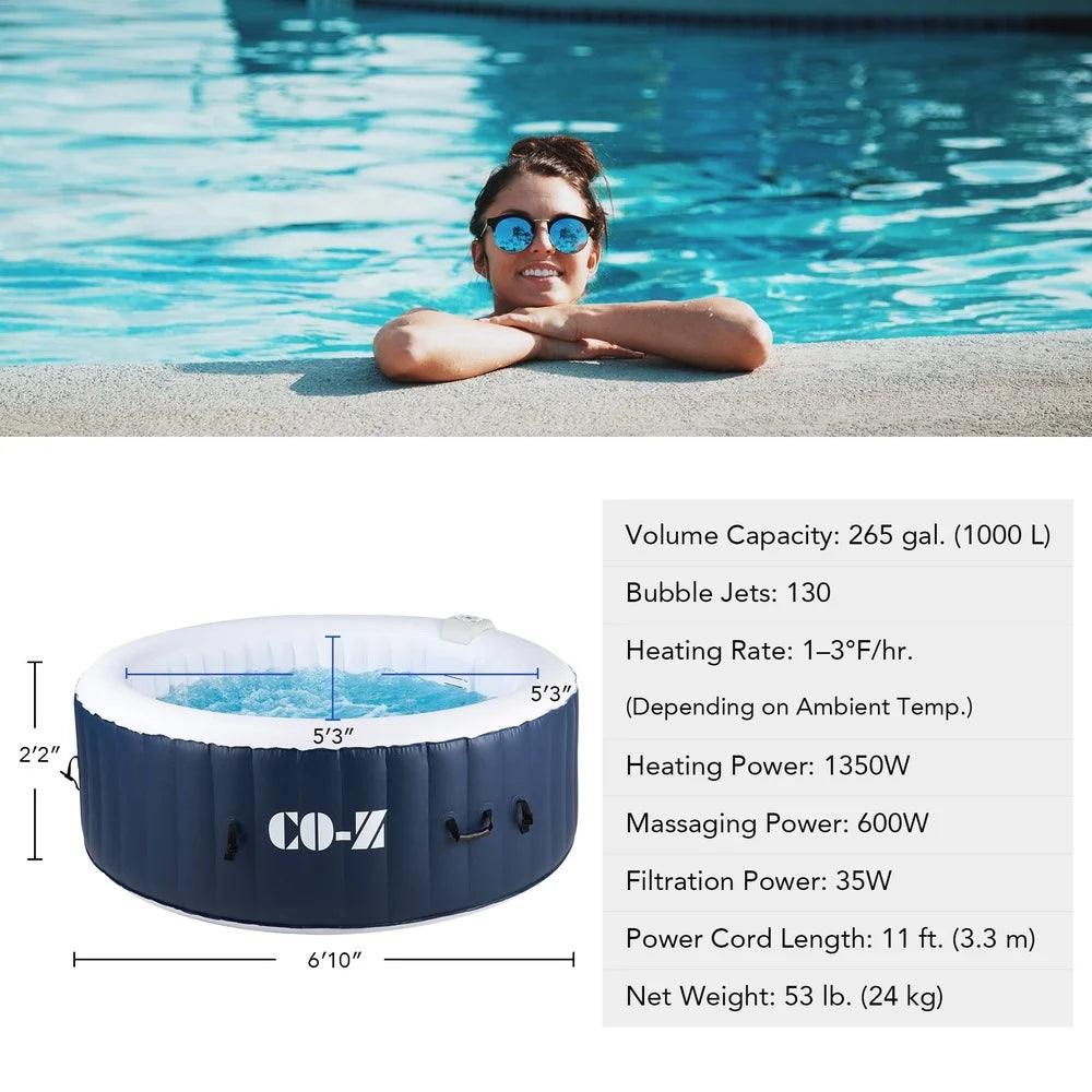 Inflatable Round Spa Hot Tub 6 Adults