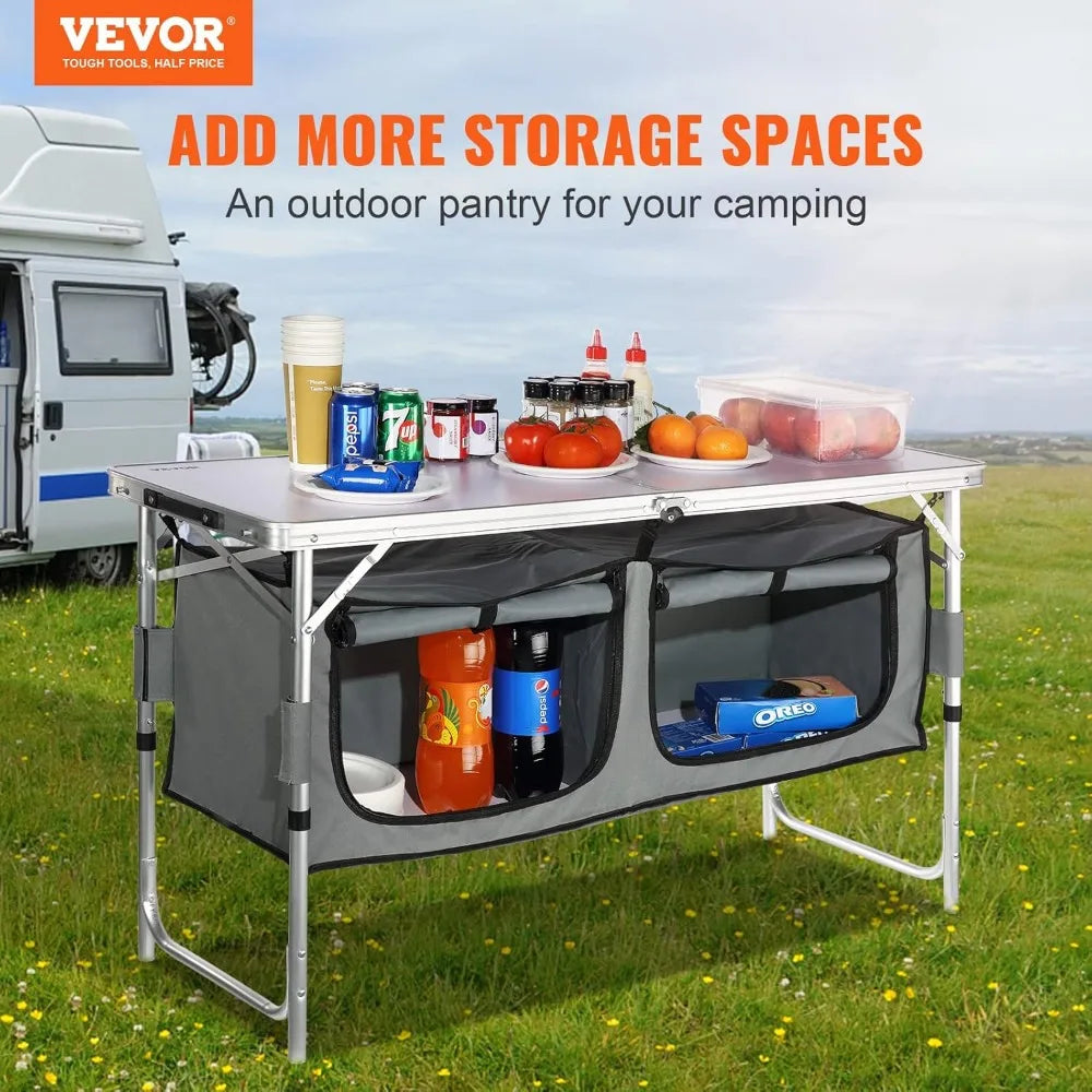 Folding Outdoor Camping Kitchen Station for Patio