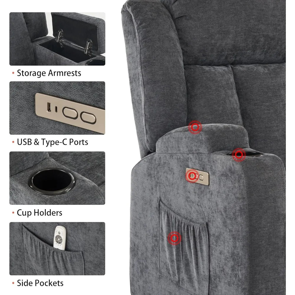 MKDK Power Lift Recliner Chair for Elderly with Massage and Heat