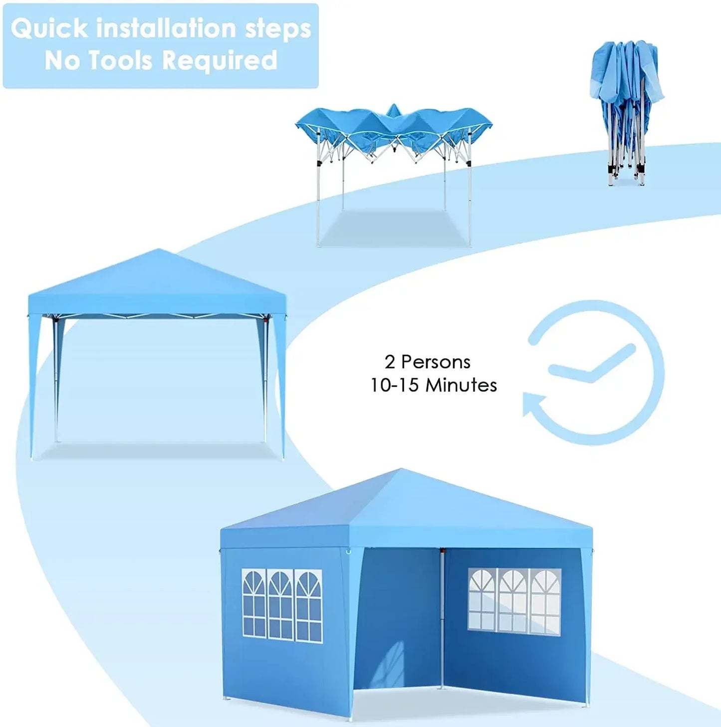 3x3m Sunshade Gazebo Portable Outdoor Rainproof Tent. See More