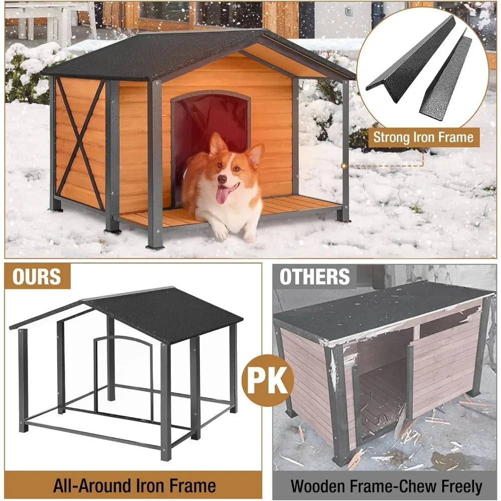 Outdoor Dog House Insulated Extra Large Dog Kennel
