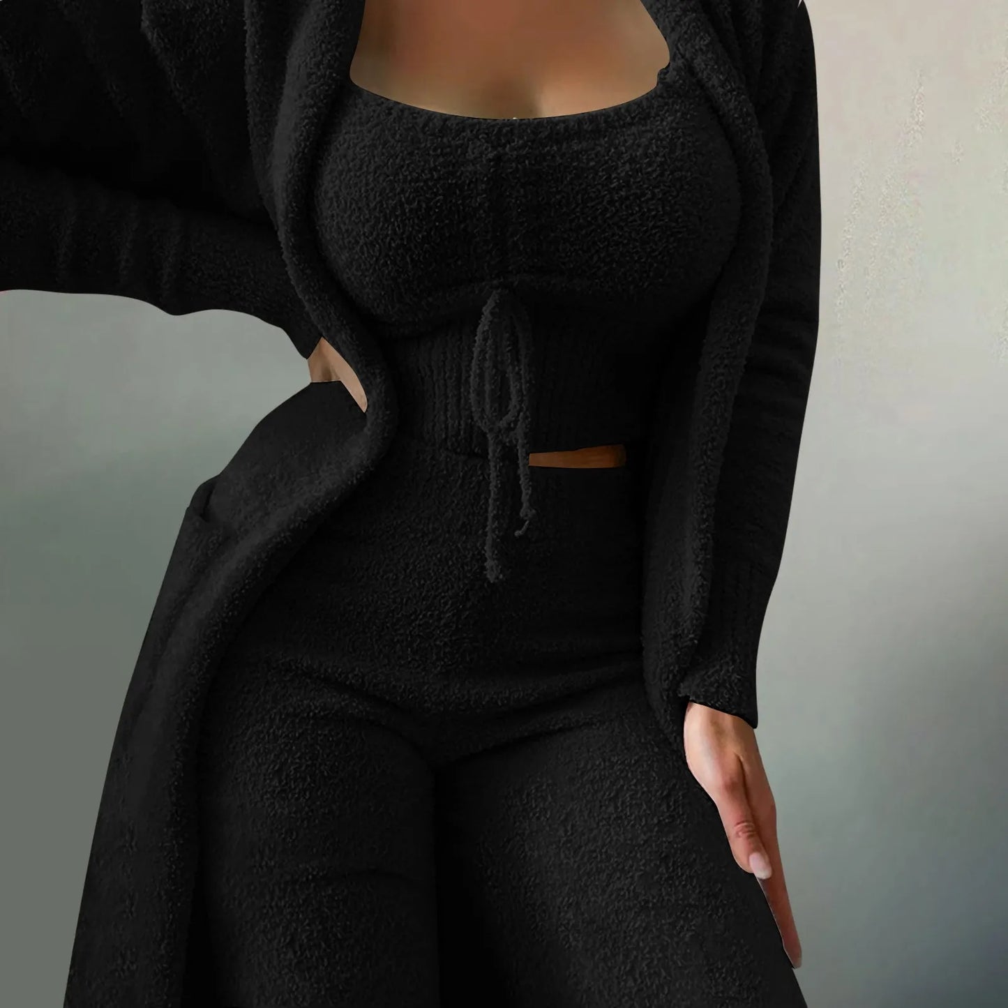 Women's Fleece 3 Pc Teddy, Loungewear Pants Suit