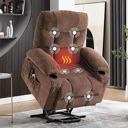 Power Lift Recliner Chair with Massage and Lumbar Heating