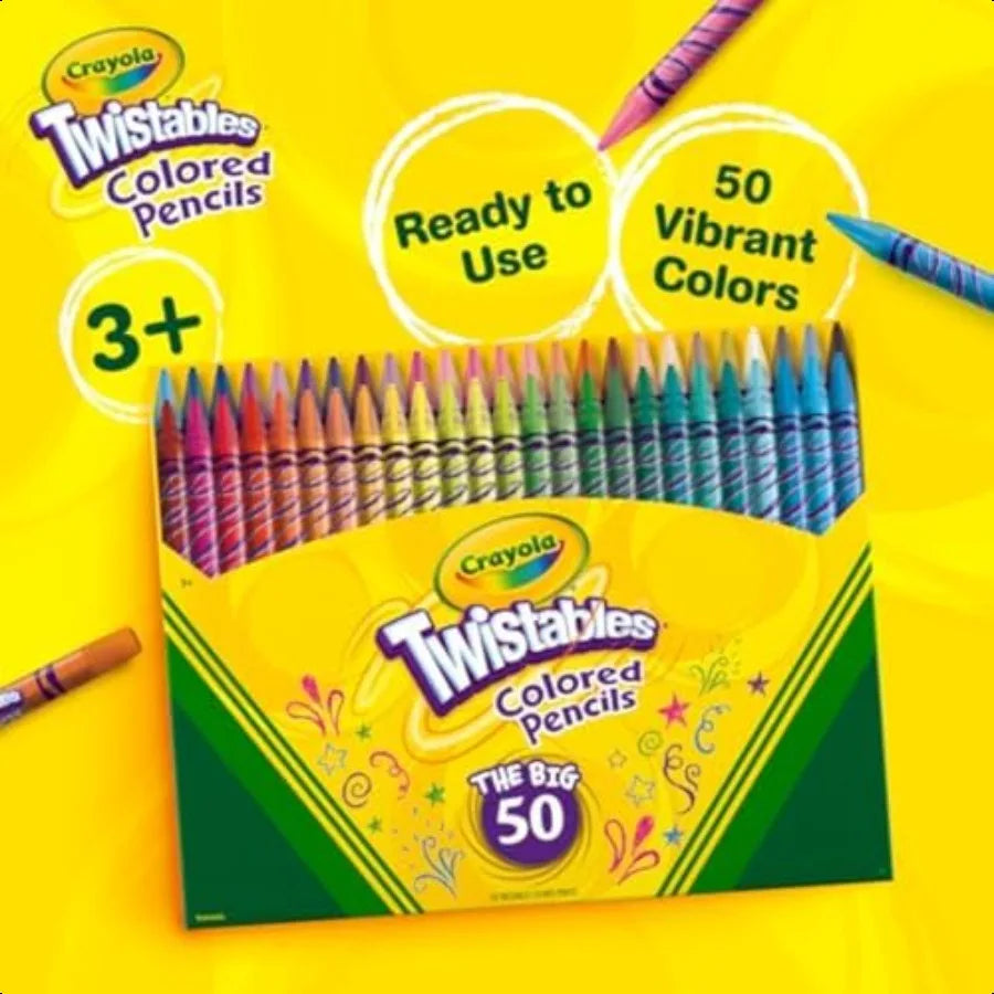 Twistable Colored Pencil Set 50 Pieces