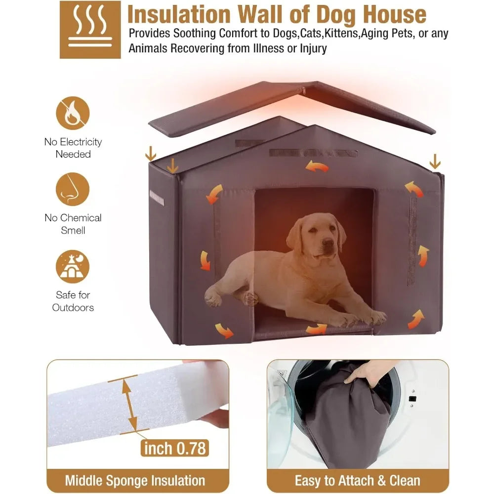 Outdoor Dog House Insulated Extra Large Dog Kennel
