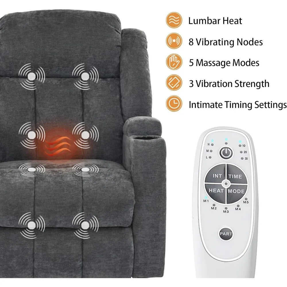 MKDK Power Lift Recliner Chair for Elderly with Massage and Heat