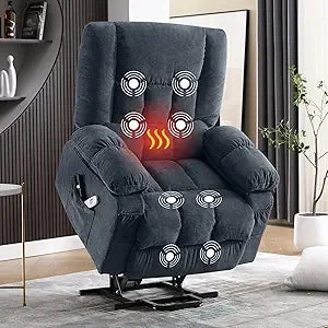 Power Lift Recliner Chair with Massage and Lumbar Heating