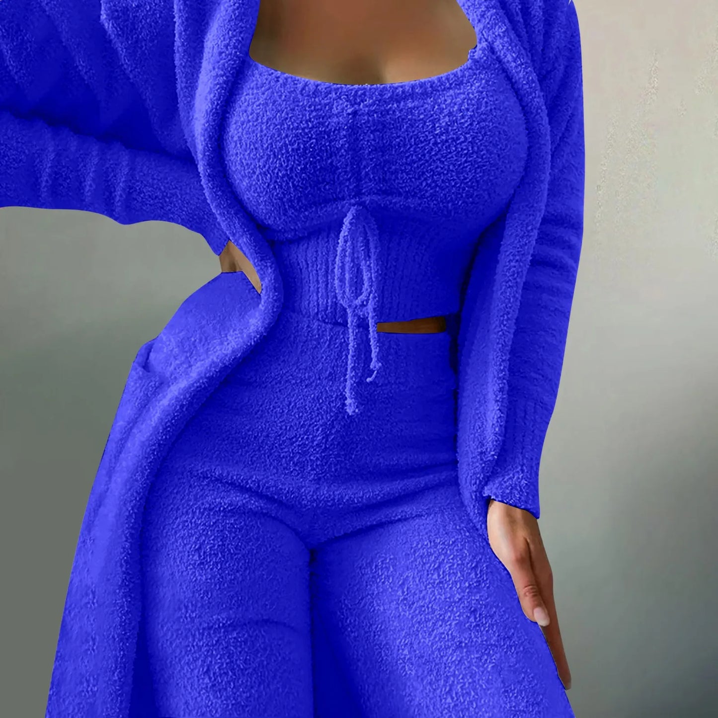 Women's Fleece 3 Pc Teddy, Loungewear Pants Suit