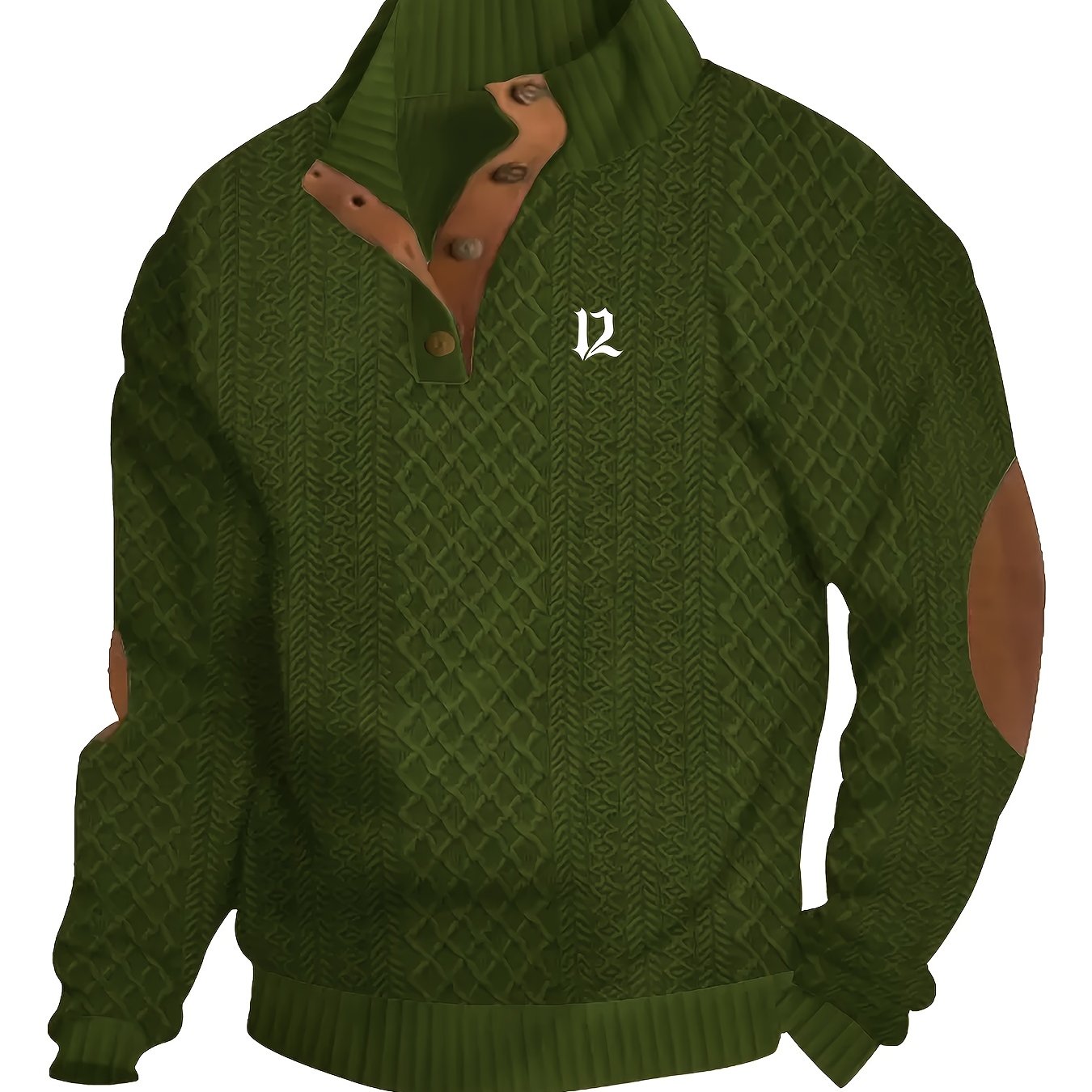 Men's Warm Shirt Soft Beige Knit,
