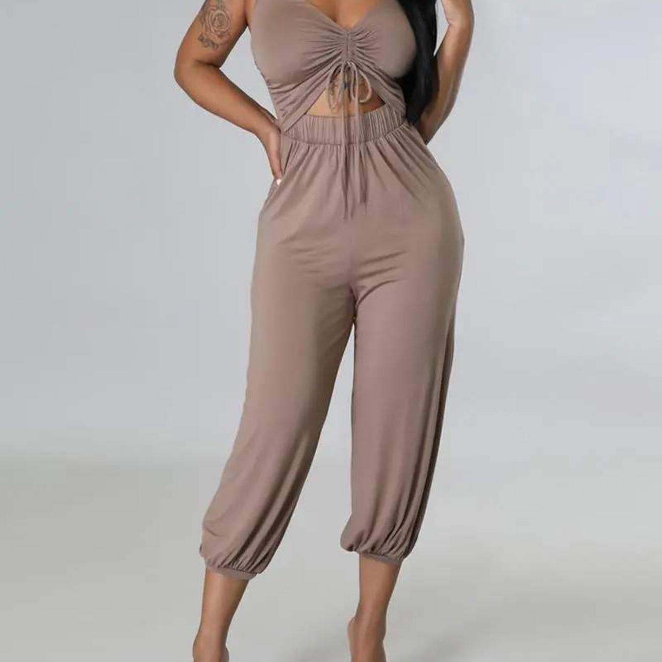 Women's Cutout Off Shoulder Summer Jumpsuit