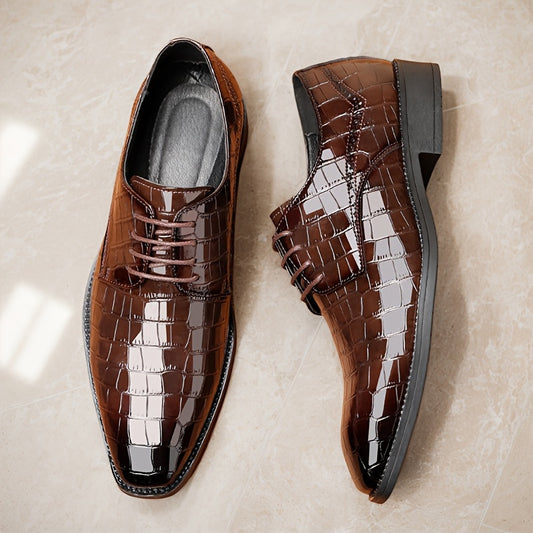 Men's Plus Size Square Toe Business Casual Shoes,