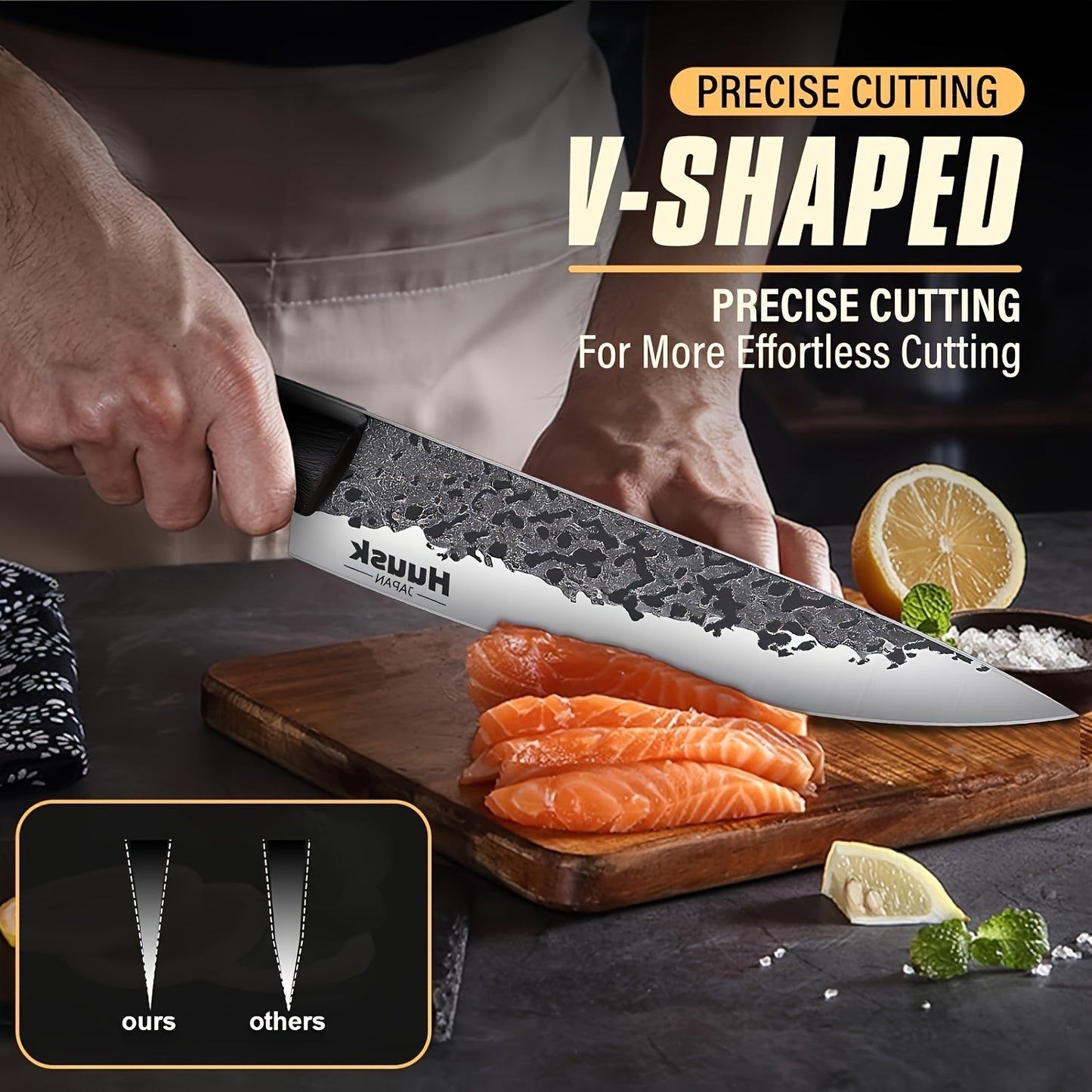 Hand Forged Chef Knife Set - High Carbon Steel Cooking Knifes,
