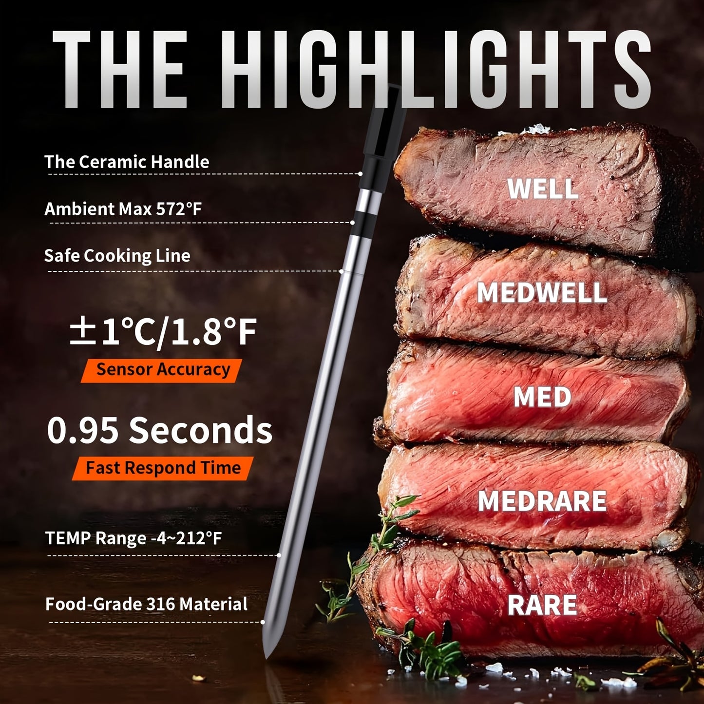 BBQ Meat Temperature Meter, Digital Wireless Read More.