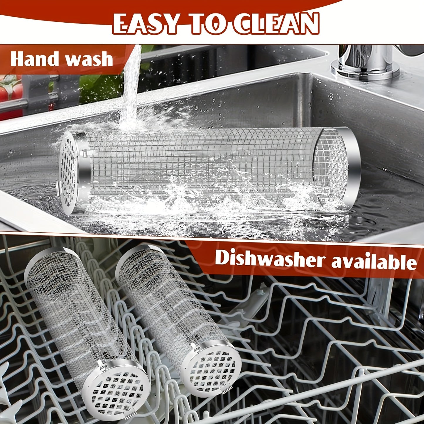 3 Sets - Grill Basket SKLJ01/ SKL04/ SKL-D2 Grill Baskets with Firm Lid