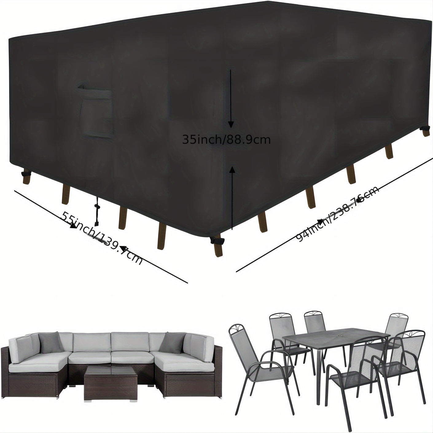 Heavy Duty Outdoor Furniture Covered Waterproof,