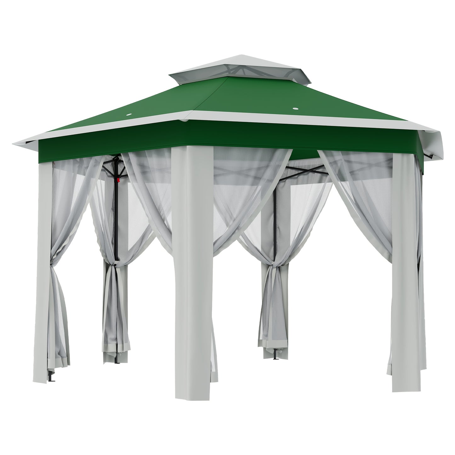 Pop Up Gazebo with Zippered Mesh Sides 13' x 13'