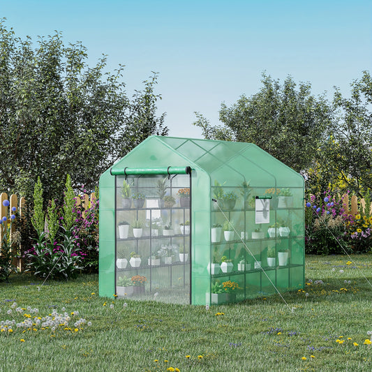 8' X 6' X 7' Walk-in Greenhouse With Mesh Door And Windows, Read More