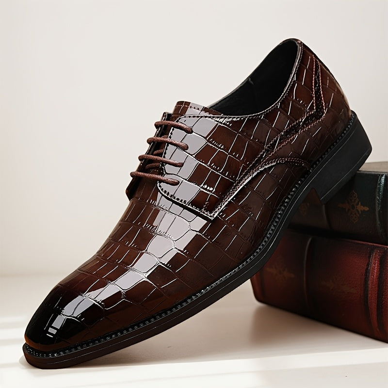 Men's Plus Size Square Toe Business Casual Shoes,