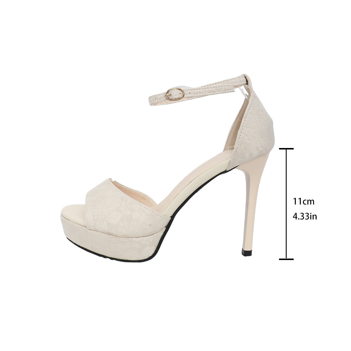 Women's Stiletto Heels Open Toe with Ankle Strap, All Seasons