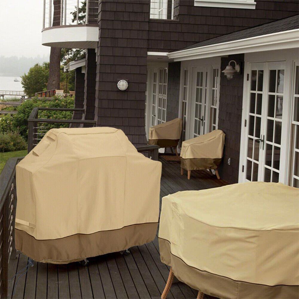 Waterproof BBQ Grill Cover - UV Resistant, Adjustable Drawstring & Ventilation