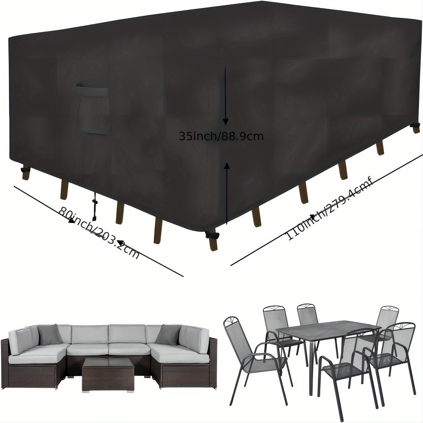 Heavy Duty Outdoor Furniture Covered Waterproof,