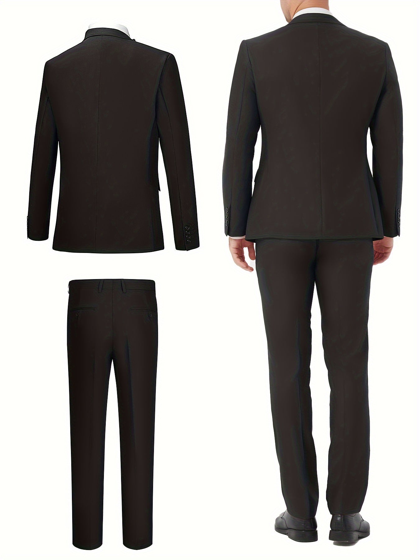Elegant Men's 3pcs Suit Set with Vest, Jacket & Pants