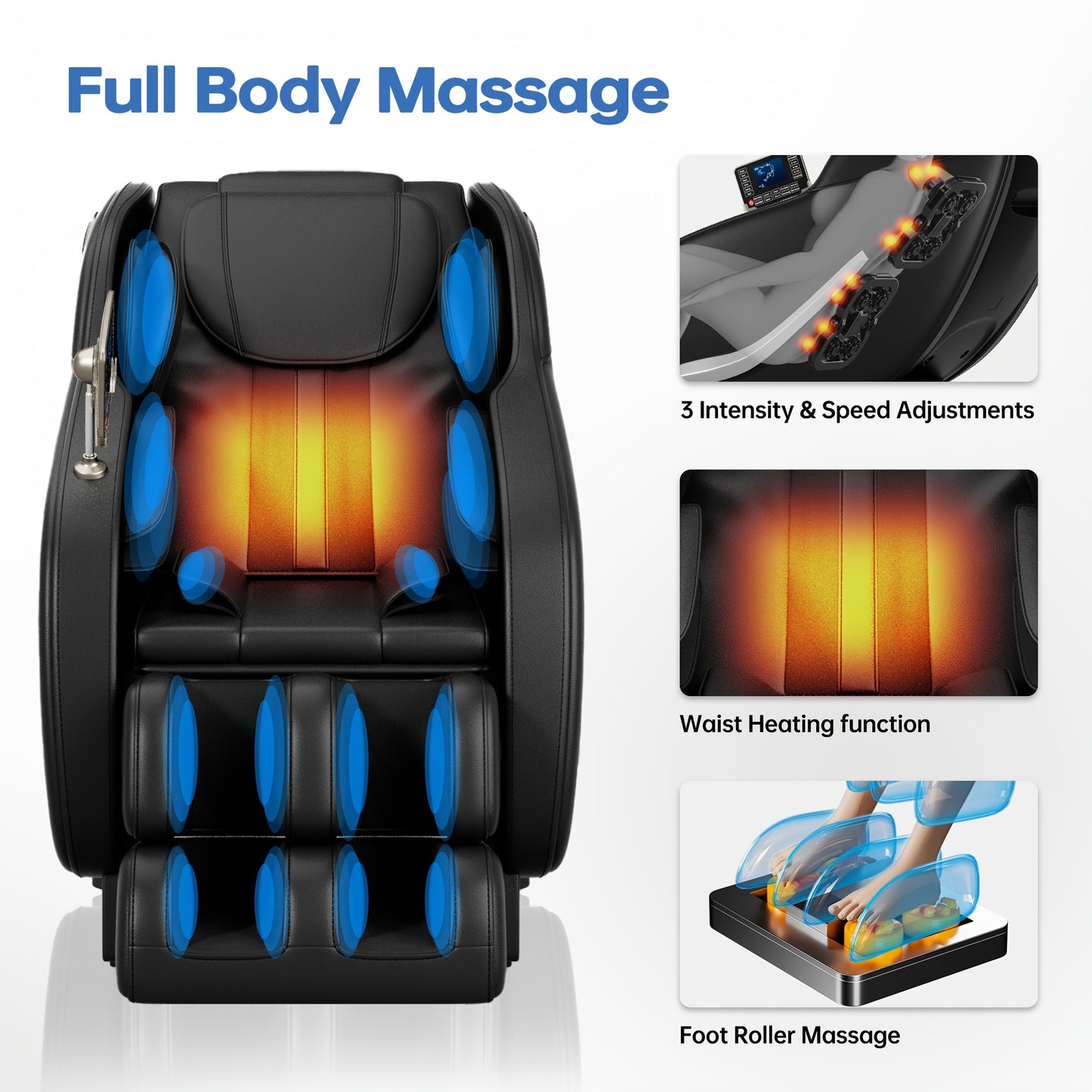 Massage Chair Full Body, Zero Gravity Deep Shiatsu Tissue Massage Chair.