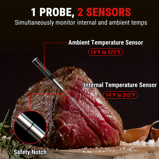 500-ft-Ranged Wireless Meat Thermometer,