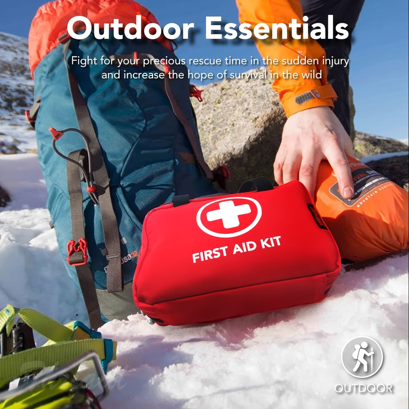 First Aid Bag 300 Piece All-Purpose First Aid Emergency Kit