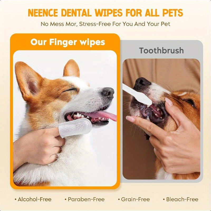 Pet Teeth Cleaning Wipes for Dogs and Cats