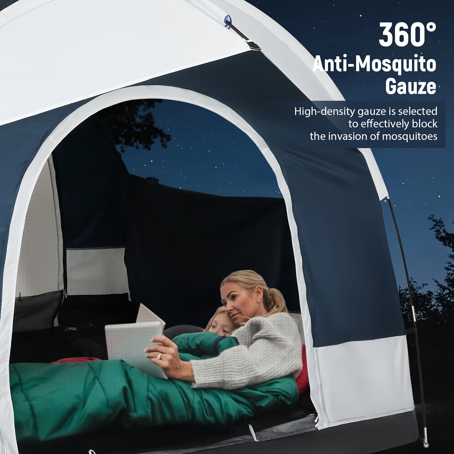 Waterproof SUV Camping Tent for 4 People