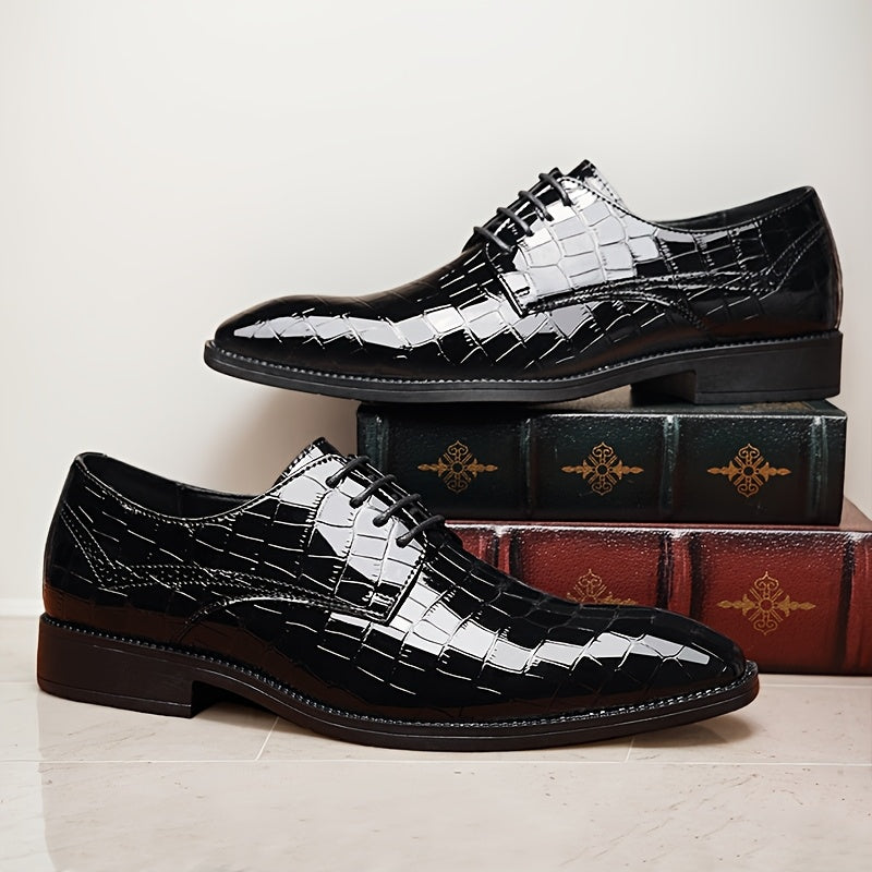 Men's Plus Size Square Toe Business Casual Shoes,