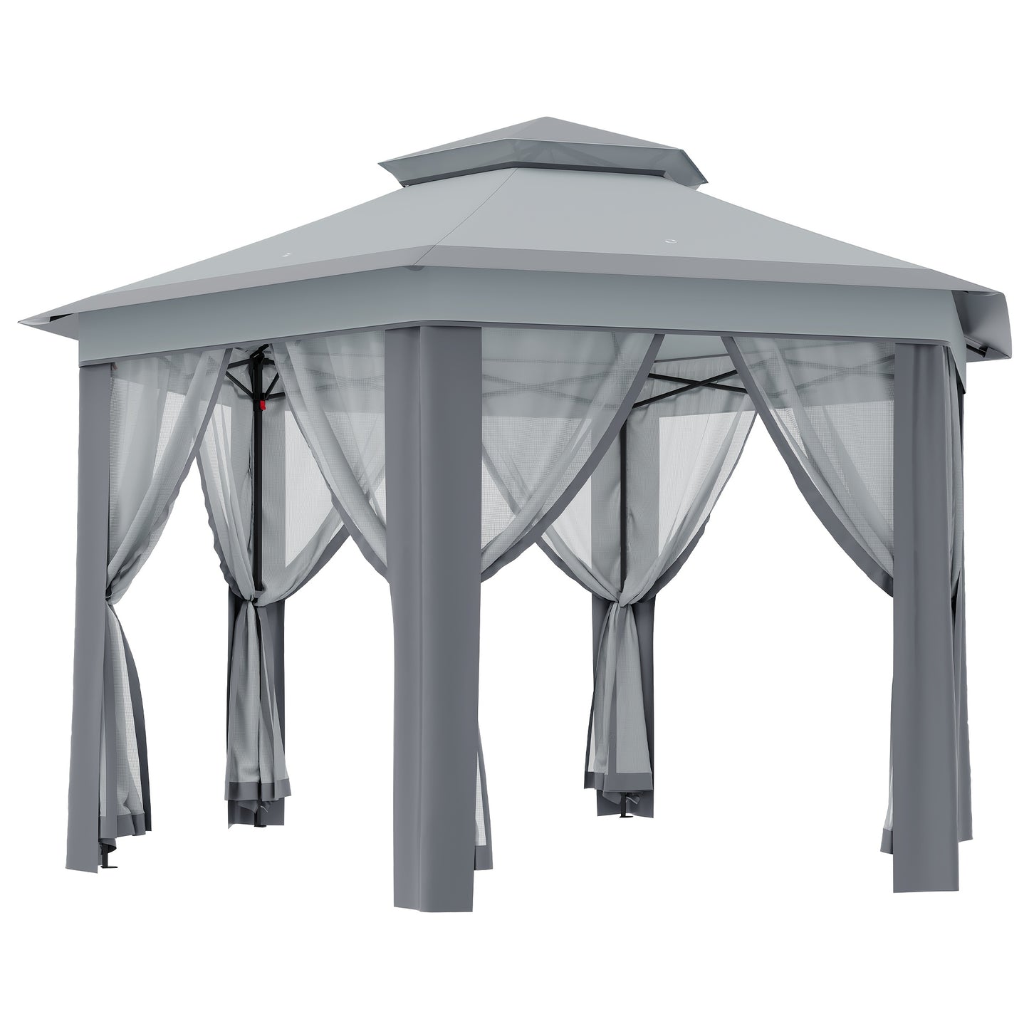 13' x 13' Pop-Up Gazebo Hexagonal Color: Grey, Green, Khaki, Blue