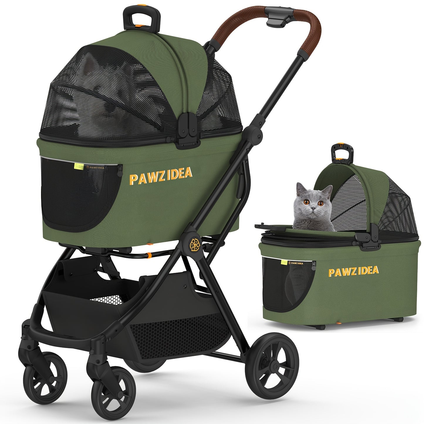 4-in-1 Pet Stroller Travel System for Small to Medium Dogs & Cats
