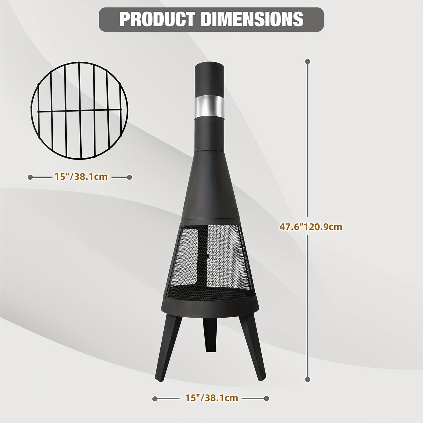Cozy Patio Chiminea - Outdoor Wood Burning Fireplace.