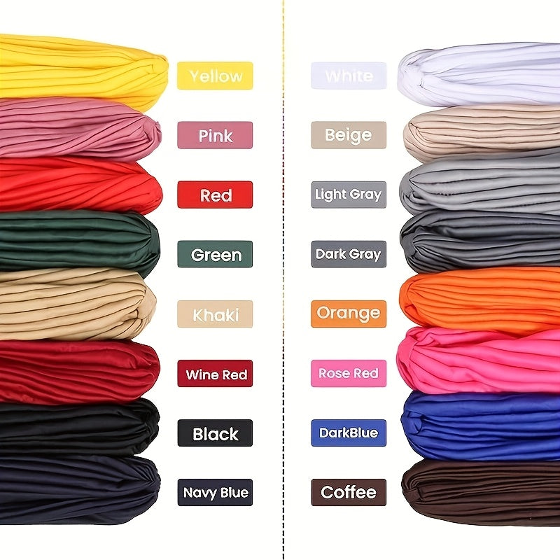 16-Pack Elastic Polyester Turban Caps for Women, One Size Fits All