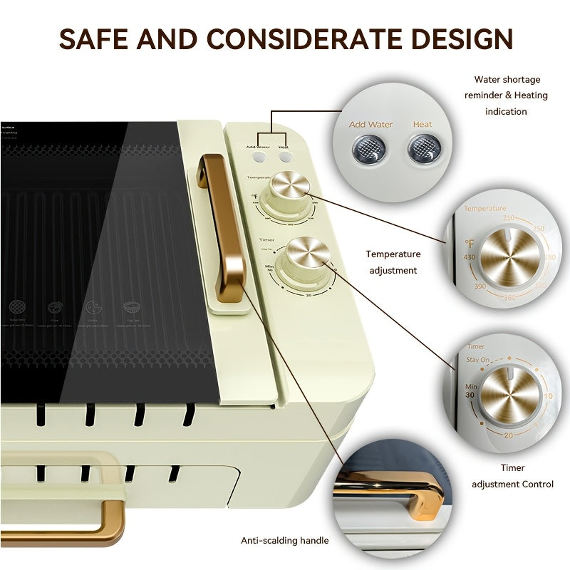 Home Portable Dual Zone, Electric Grill with Rotisserie - Read More.