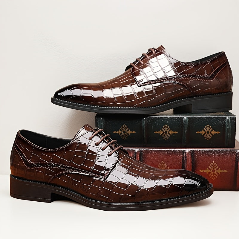 Men's Plus Size Square Toe Business Casual Shoes,