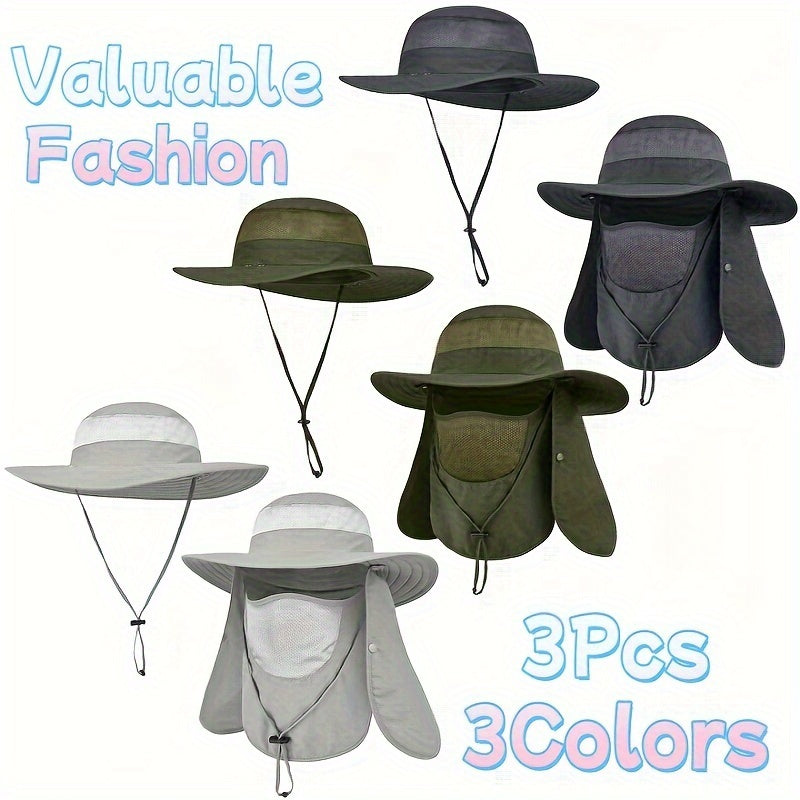 3Pcs UPF 50+ Sun Protection And Neck Flap,