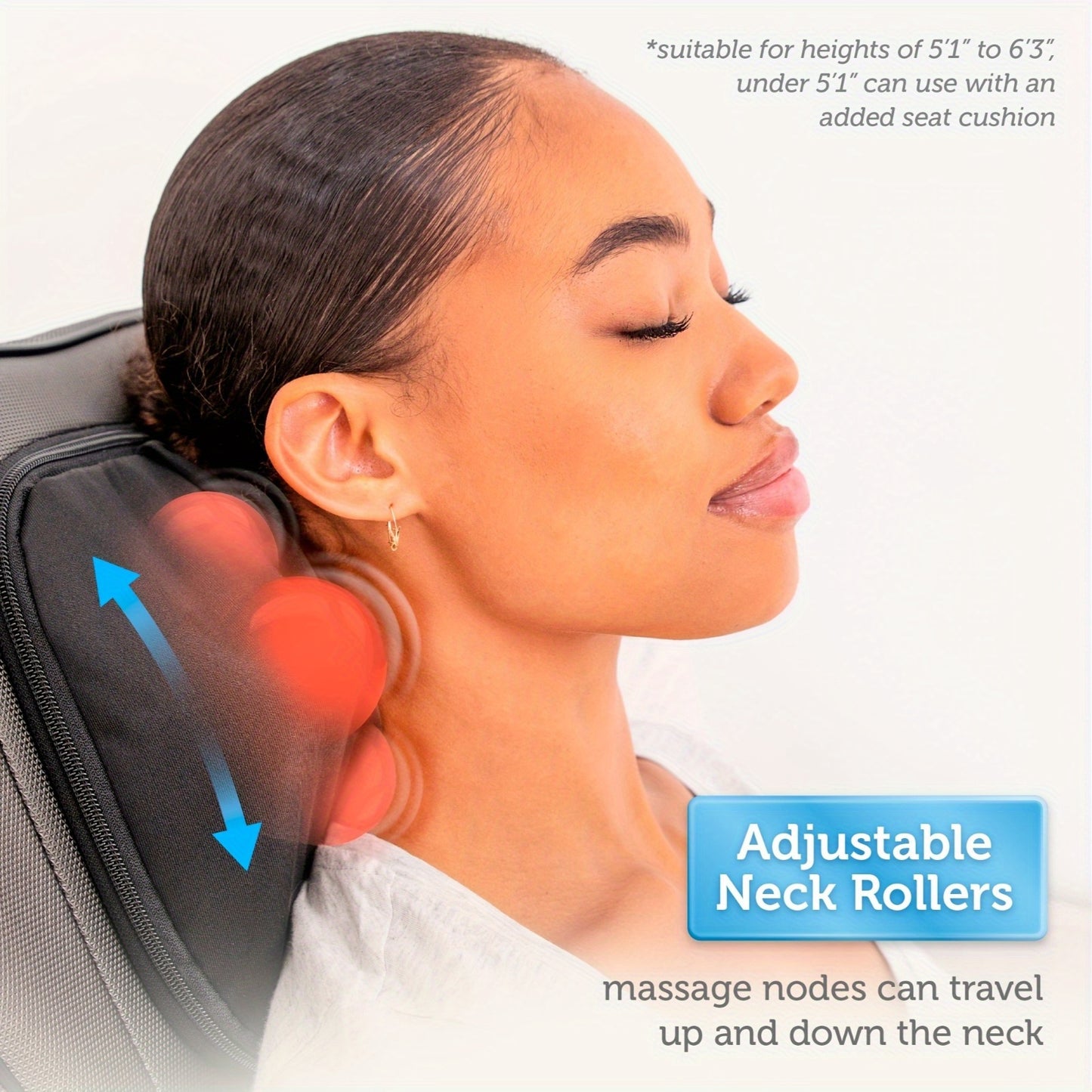 Shiatsu Heated Massage Chair Pad for Full Body Relaxation