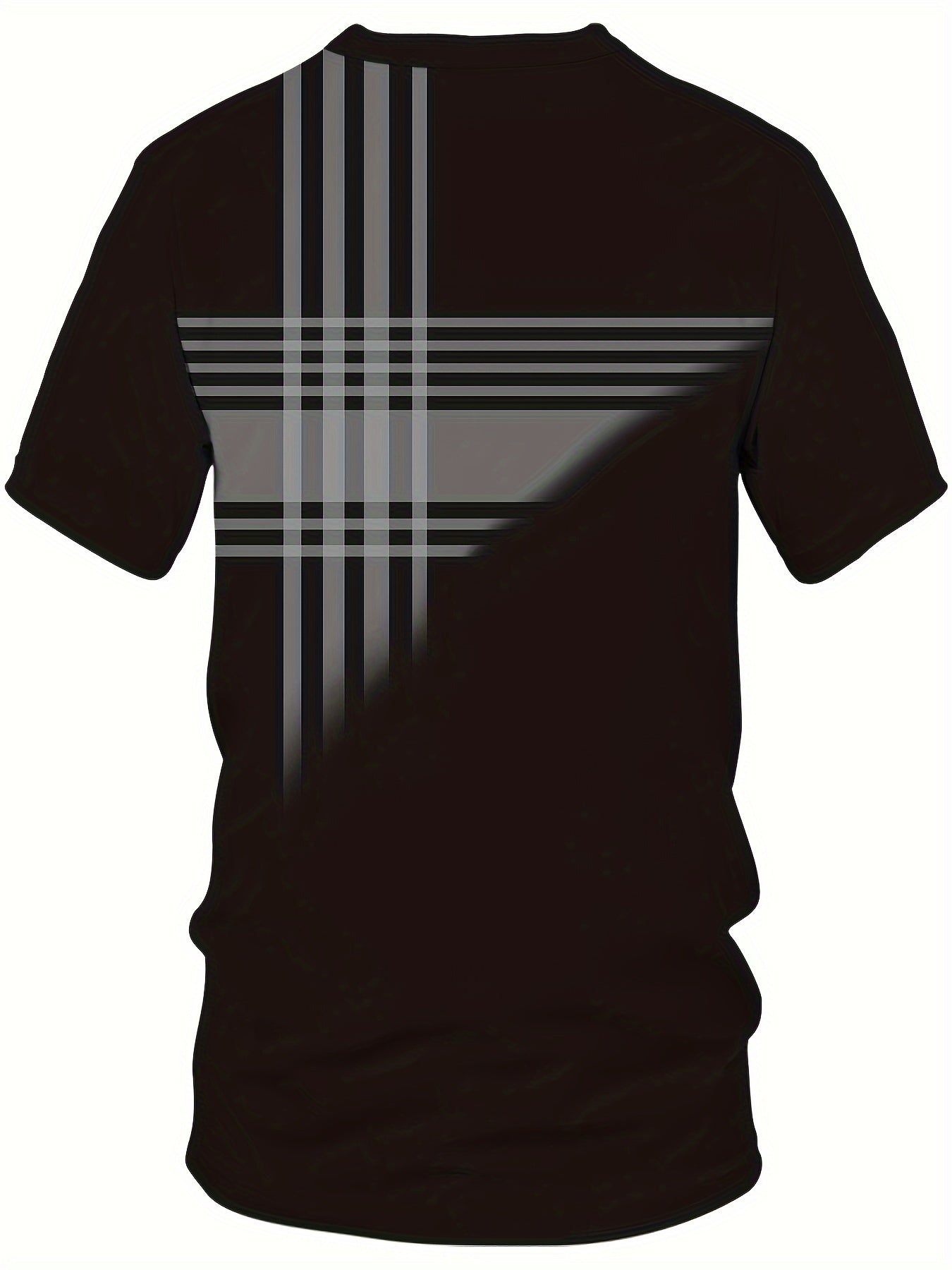 Men's casual striped T-shirt and shorts set, comfortable for summer home and outdoor leisure