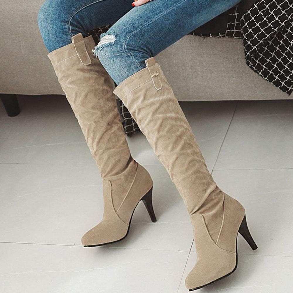 Women’s Mid Calf Stiletto Heel Boots