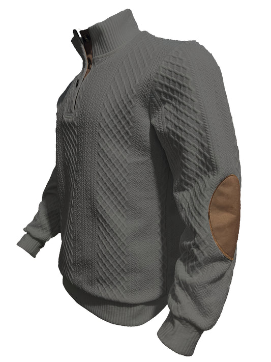 Men's Warm Shirt Soft Beige Knit,