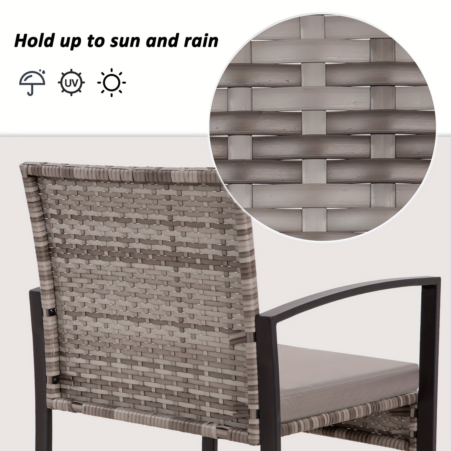 3-piece Outdoor Furniture Set, w/Coffee Table.